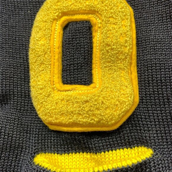 Vintage 60s Dehen 100% Wool Navy Varsity Cardigan -  Kids Size 4T - Picture 4 of 12